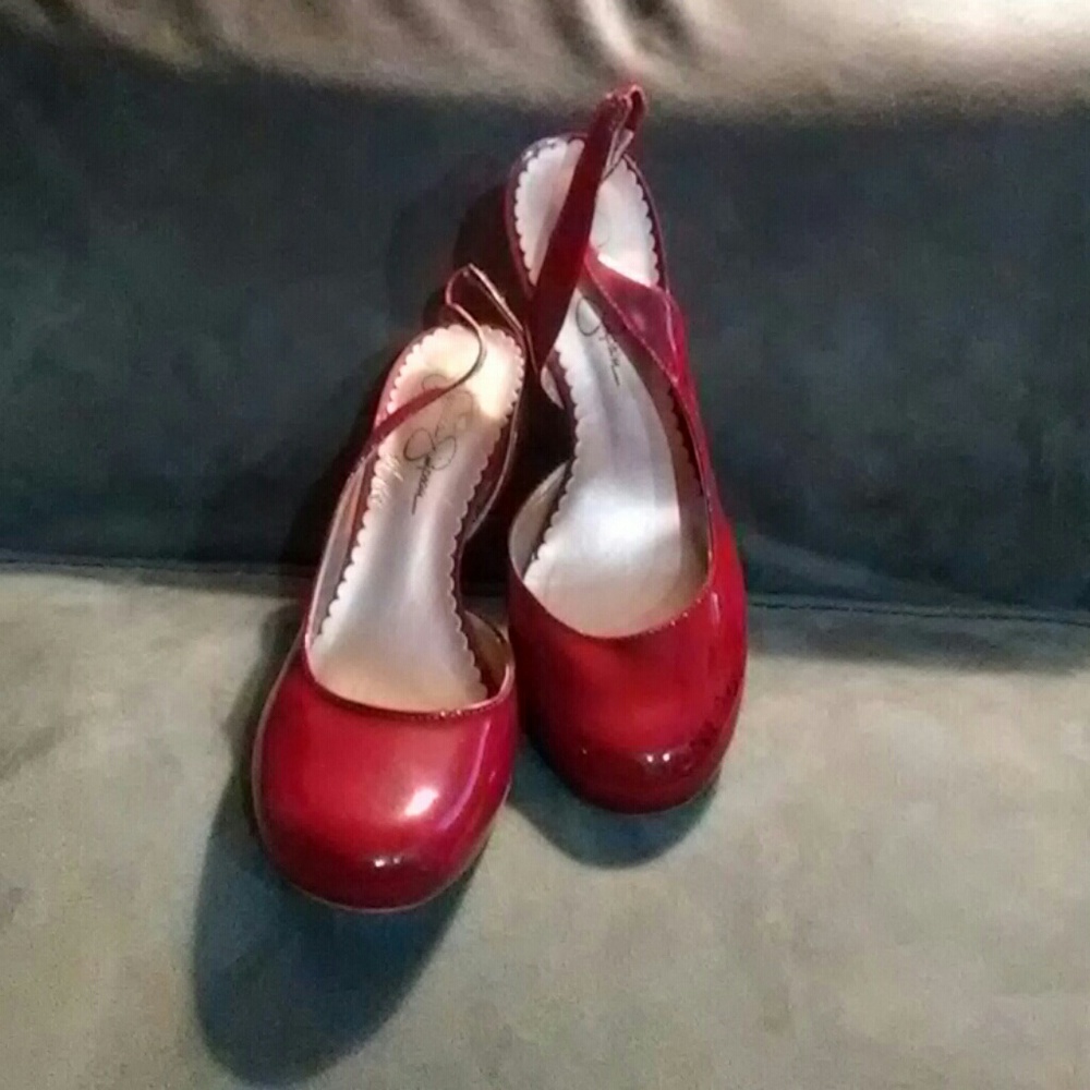 Jessica Simpson red heels
